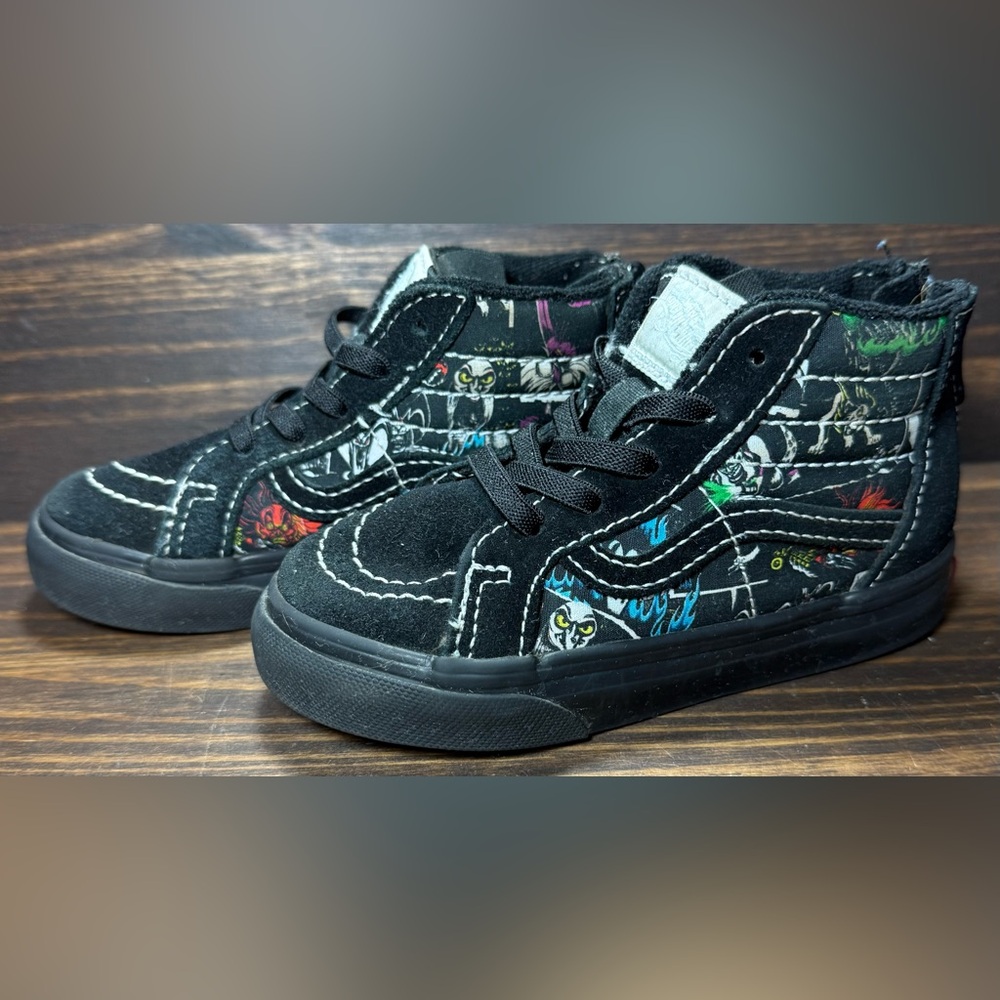 Vans X Disney Sk8-hi Villains Toddler Size 7 Shoes Athletic Sneakers